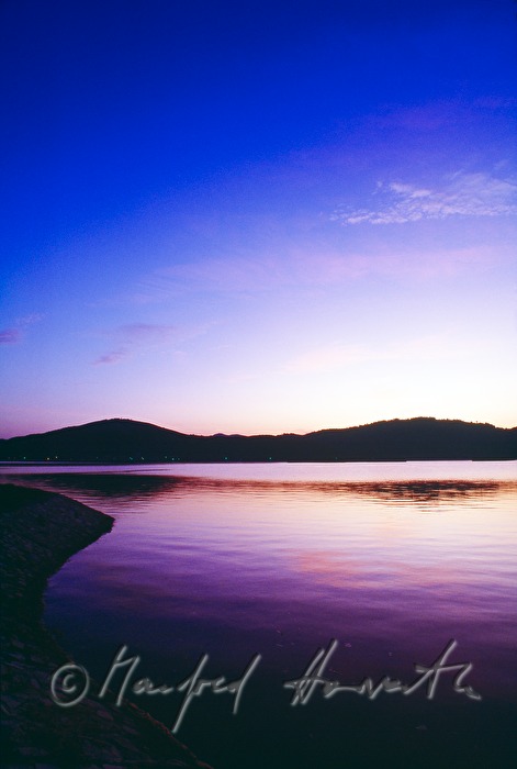 Landschaft in der Morgendämmerung
