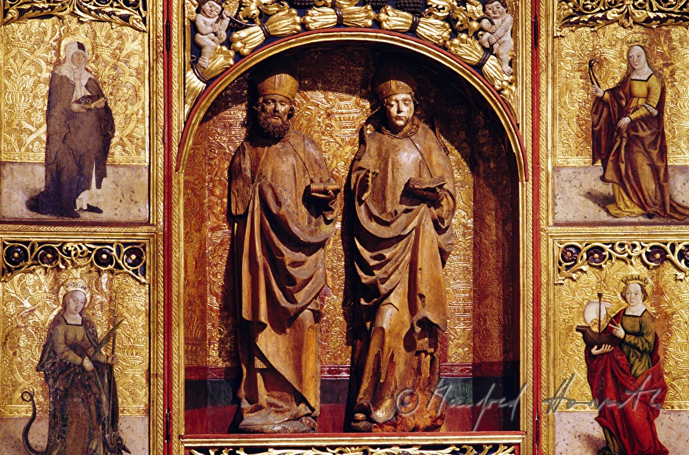 Detail eines gotischen Flügelaltars