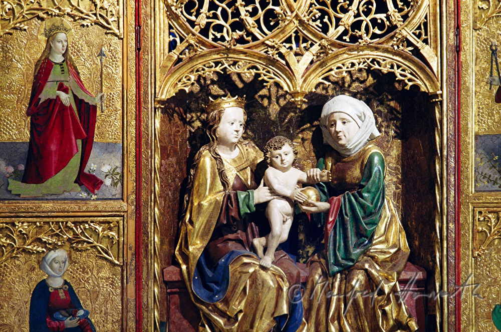 Detail eines gotischen Flügelaltars