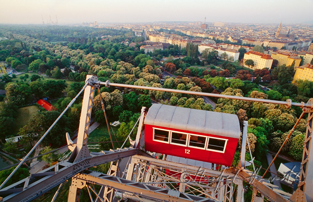 Wiener Riesenrad, Blick auf die Prater Allee