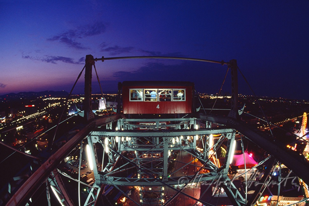 Wiener Riesenrad, Blick auf den Prater
