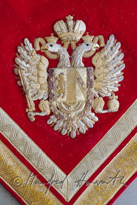 Lipizzaner Museum: Detail einer Schabracke (Satteldecke)