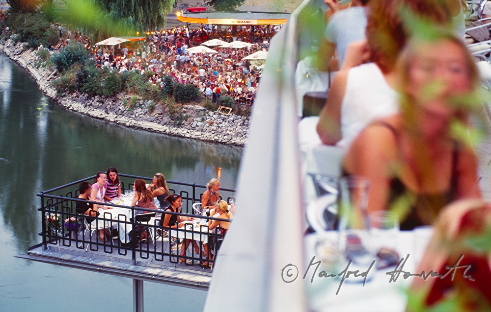 Urania, Terrasse des Restaurants