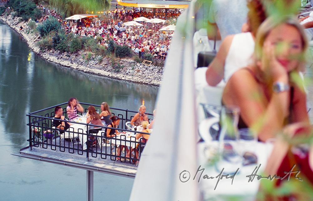 Urania, Terrasse des Restaurants