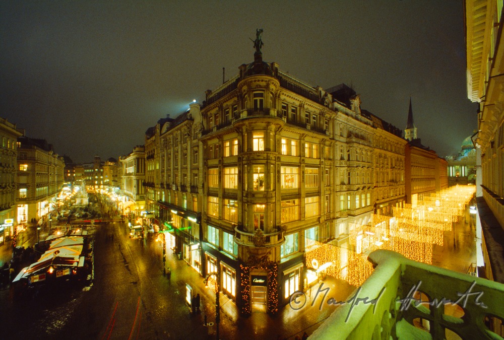Graben und Kohlmarkt mit Weihnachtsbeleuchtung