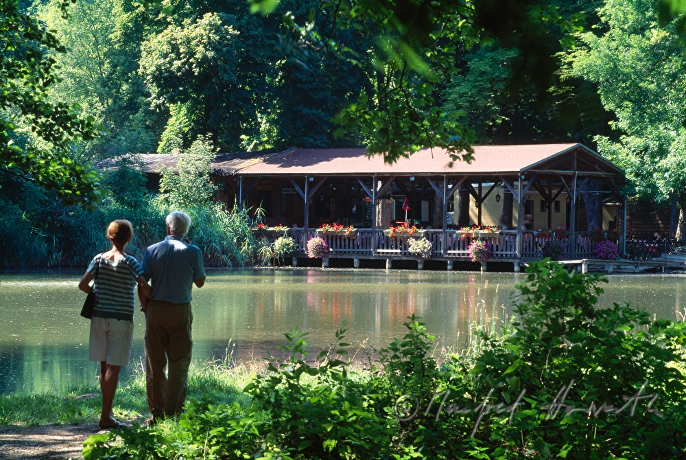 Spaziergänger am Hanslteich