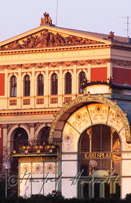 Otto Wagner Pavillon und Musikvereinsgebäude