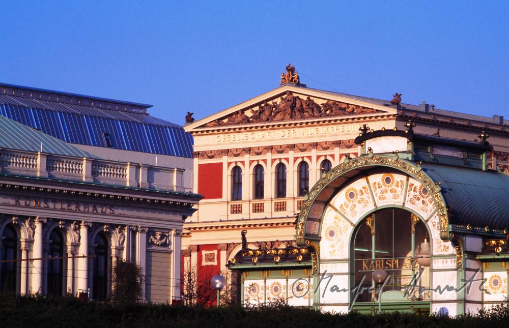 Otto Wagner Pavillon und Musikvereinsgebäude