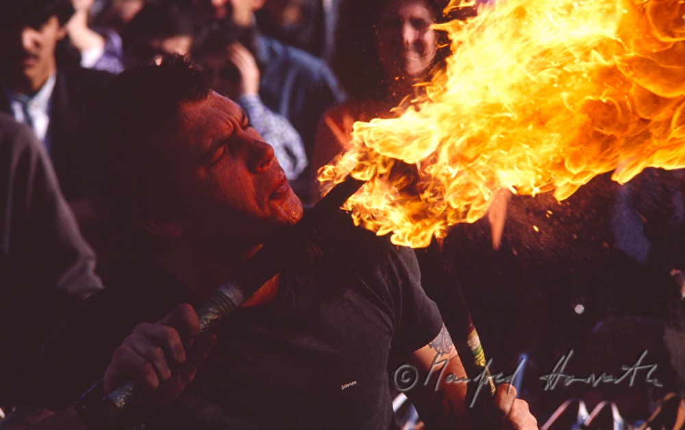 Feuerschlucker in Aktion