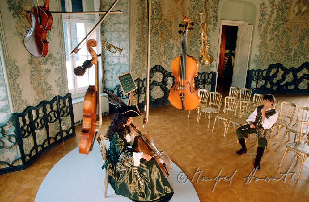 Musiksalon, Barock Ausstellung, Konzertprobe
