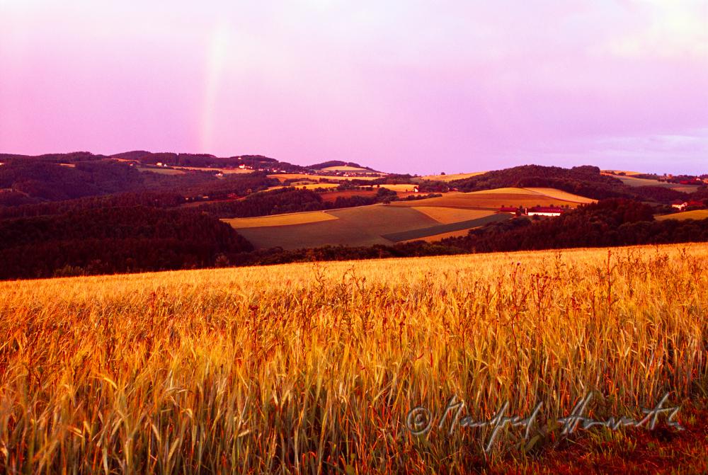 Regenbogen in Abenddämmerung