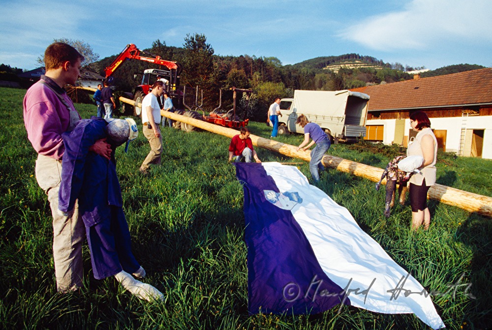 Maibaum Dekorieren und Aufstellen