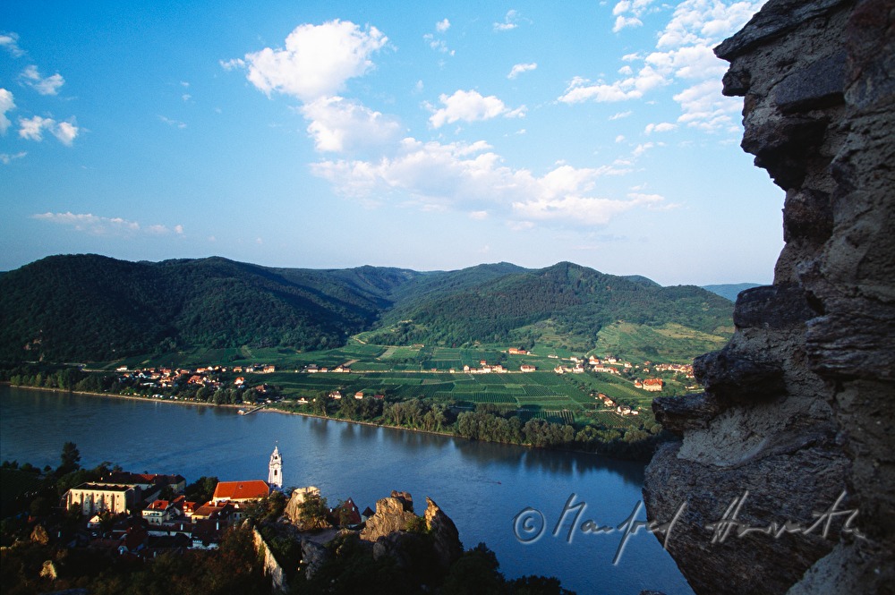 Burgruine Dürnstein und Blick auf die Donau