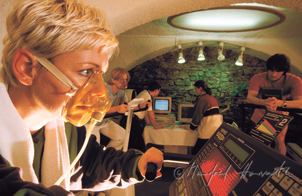 Dungl Biotrainings Hotel, Ergometer, Messung der Lungenleistung