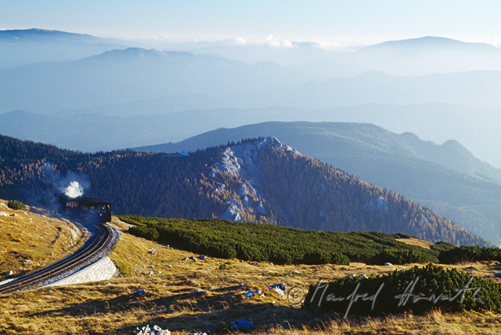 Zahnradbahn auf dem Hochschneeberg