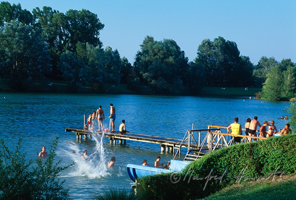 Badesee des Aubad in den Donauauen