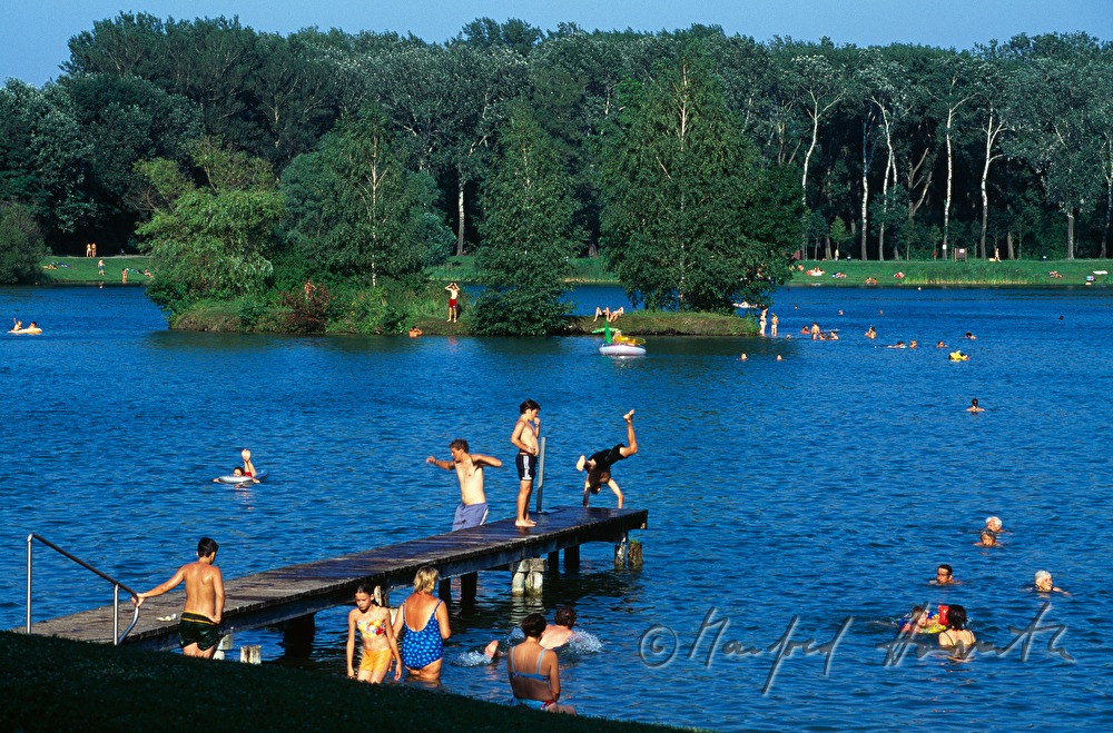 Badesee des Aubad in den Donauauen