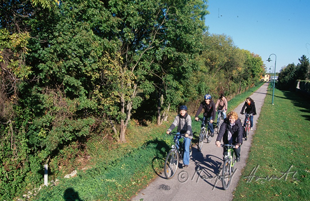 Radfahrer am Radweg