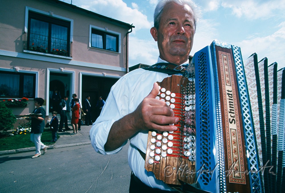 Kroatische Hochzeit -Akkordeonspieler