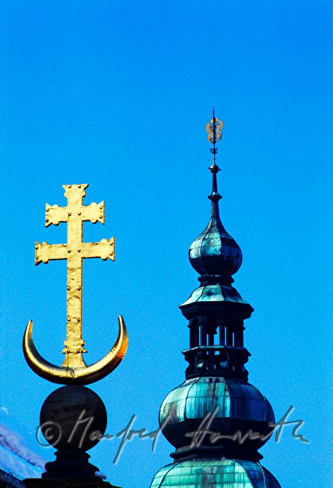 Detail der Pestsäule auf dem Alten Platz