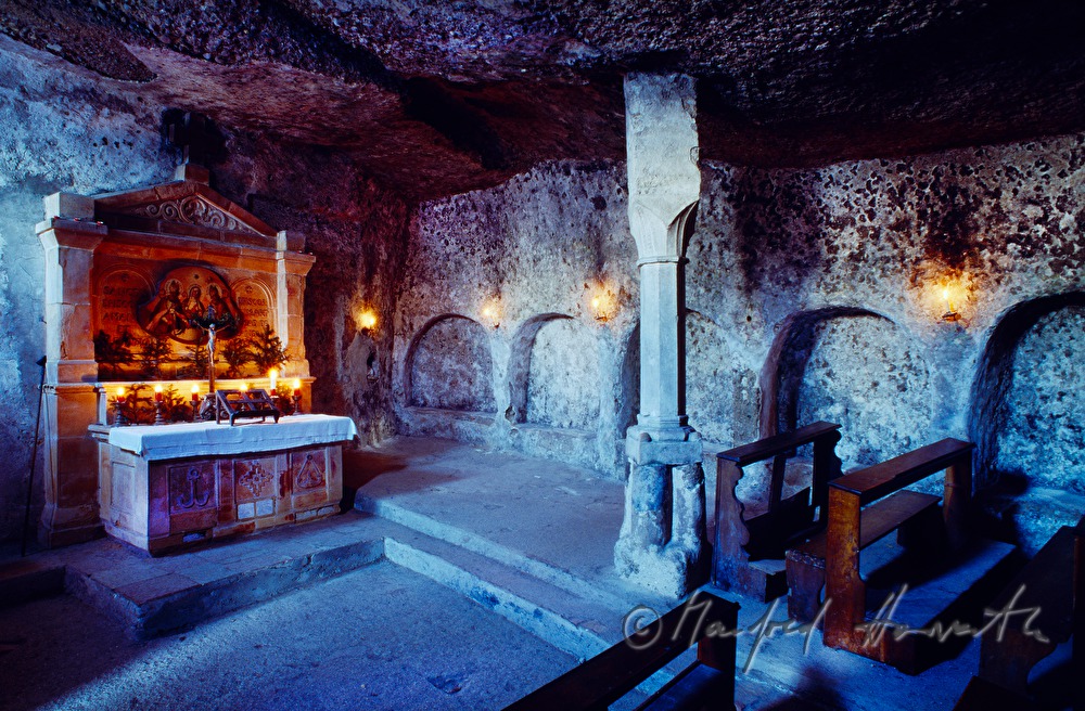 Altar in der Gertraudenkapelle der Katakomben