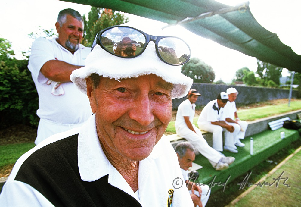 Bowlingspieler des Howick Bowling Club am Sonntag