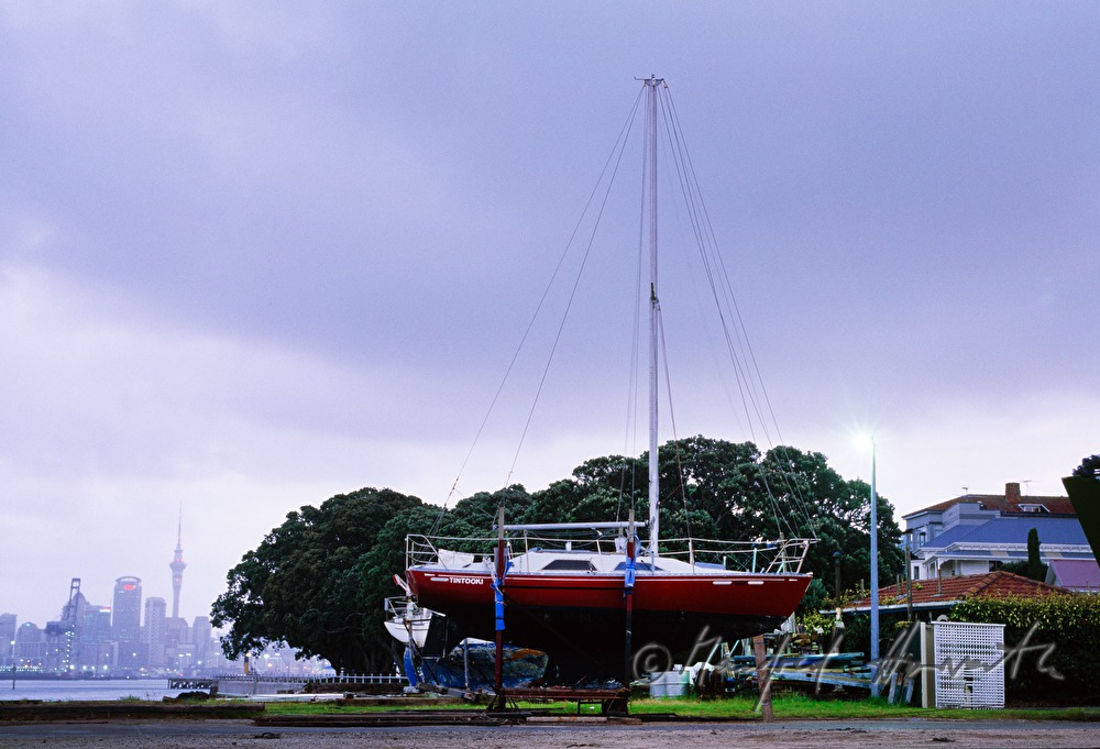 Schiff im Hafen von Devonport