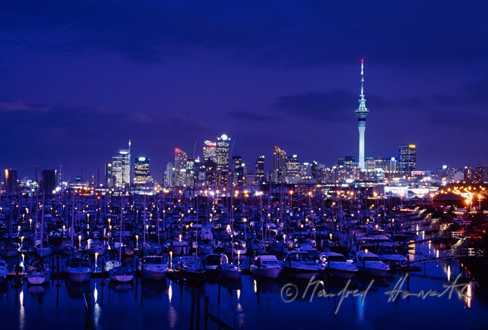 Skyline mit Hafen von Westhaven