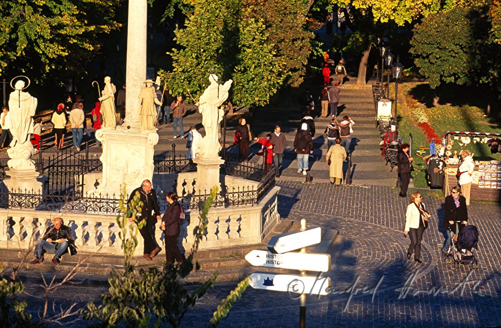 Fussgängerzone und Dreifaltigkeitssäule