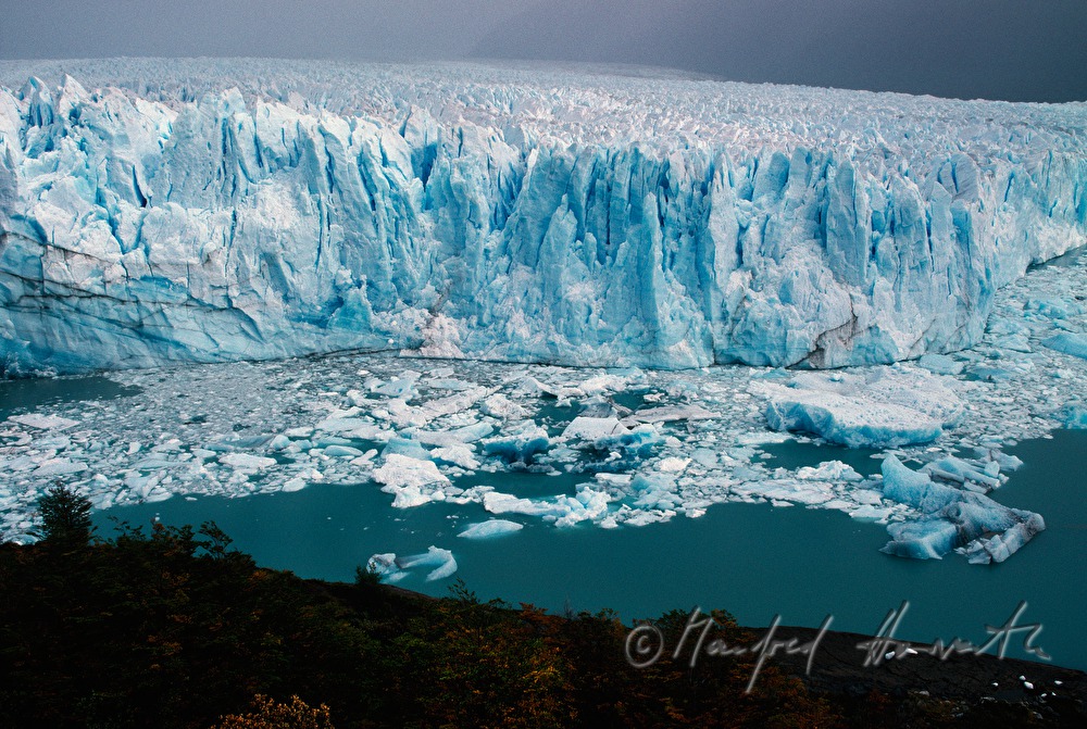 Perito-Moreno-Gletscher kalbt in den  Lago Argentino