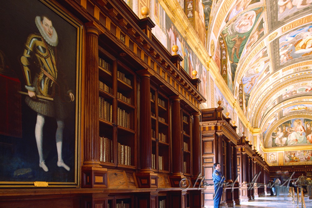 Ölgemälde in der Bibliothek