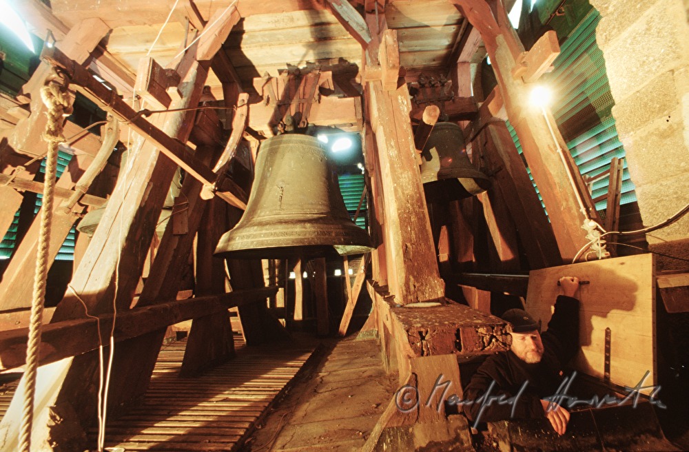Mönch im Glockenturm von Stift Zwettl