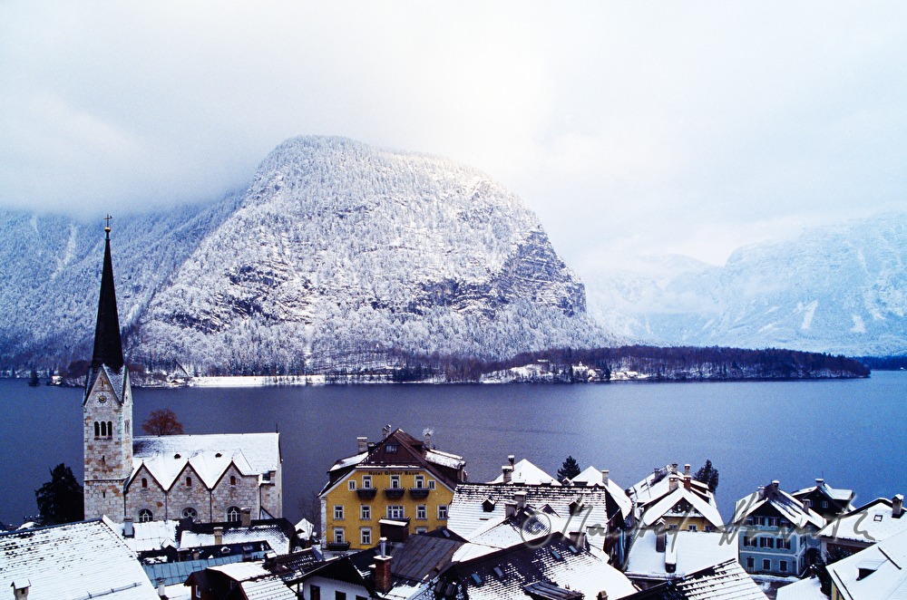 evangelische Kirche, Fähre, Hallstättersee