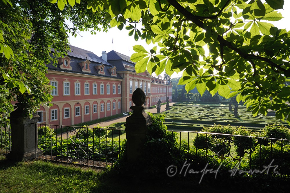 Schloss Dobris, Gartenfront, Barockgarten