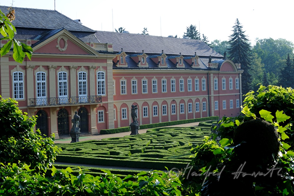 Schloss Dobris, Gartenfront, Barockgarten