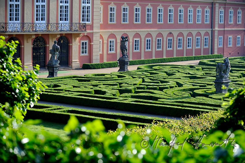 Schloss Dobris, Gartenfront, Barockgarten