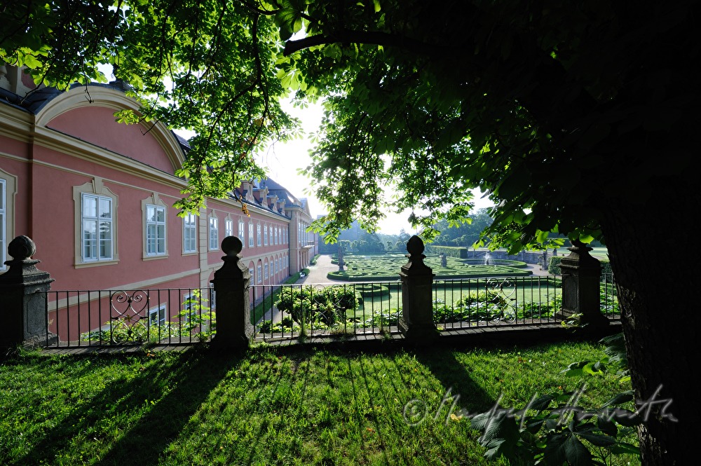Schloss Dobris, Gartenfront, Barockgarten