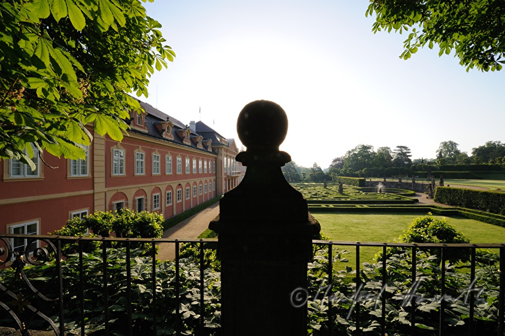 Schloss Dobris, Gartenfront, Barockgarten