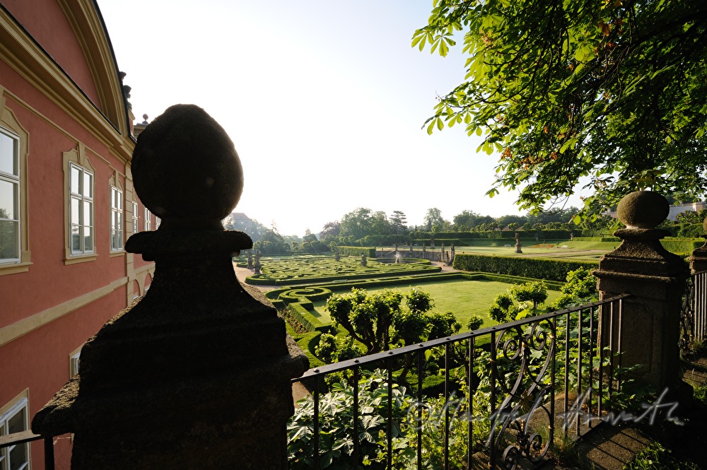Schloss Dobris, Gartenfront, Barockgarten