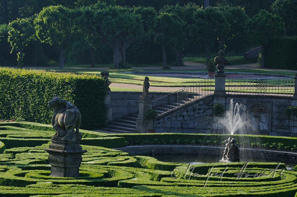 Schloss Dobris, Barockgarten, Springbrunnen