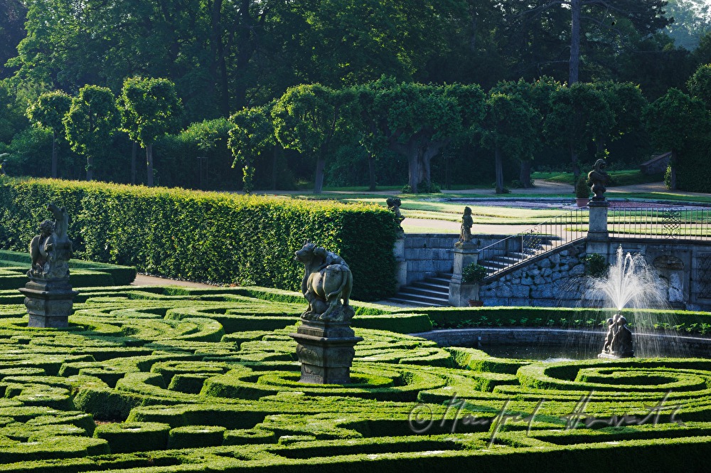 Schloss Dobris, Barockgarten, Springbrunnen
