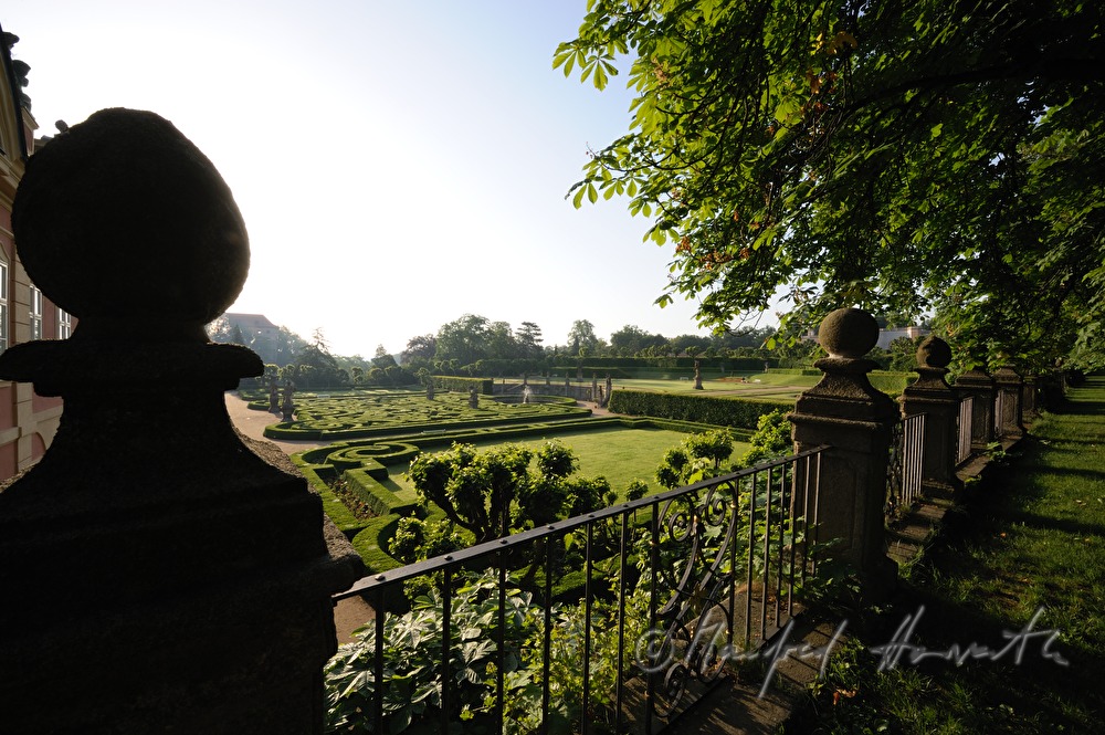 Schloss Dobris, Gartenfront, Barockgarten