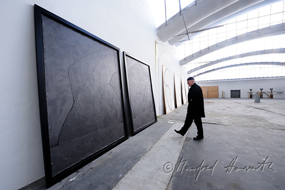 Klaus Rinke in seinem Atelier