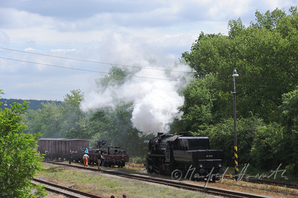 Dampflokomotive im Bahnhof von Dolni Krupa