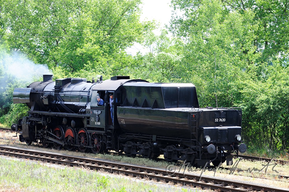 Dampflokomotive im Bahnhof von Dolni Krupa