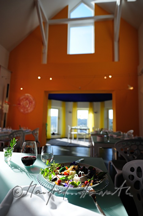 Blumen-Salat-Kreation mit Blüten im Hotel An-Alapanka-Ma