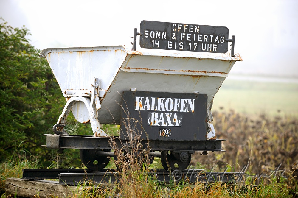 Eisenbahnwaggon beim Kalkbrennofen 