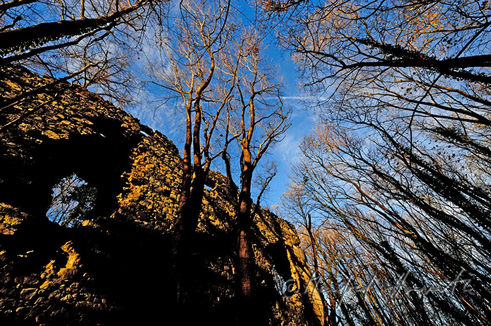 Burgmauer der Ruine Scharfeneck