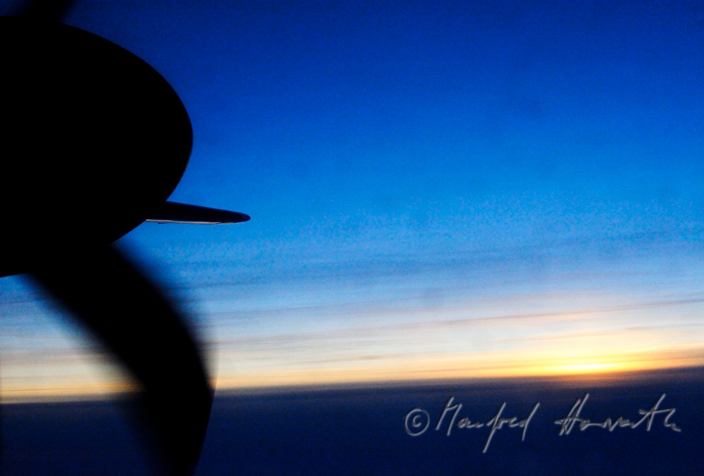 Propeller und Flügel eines Flugzeuges