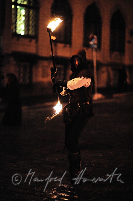 Feuerschlucker auf dem Hauptplatz